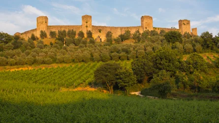 Ummauerte mittelalterliche Stadt, Monteriggioni, Italien
